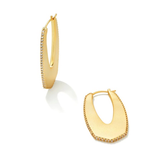 Kendra Scott Gold Hoop Earrings “Adeline Hoop” - Picture 10 of 11